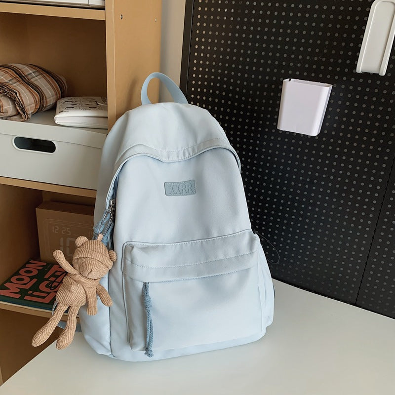 College Artistic Style Large Capacity White Backpacks
