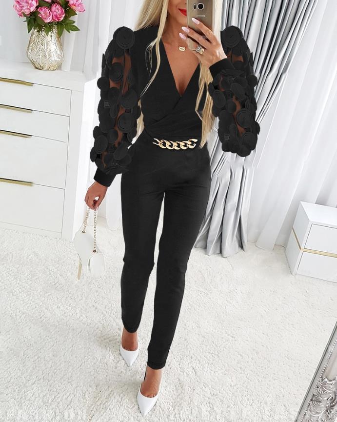 Women's Spring Cute Style Fresh Sweet Polyester Jumpsuits