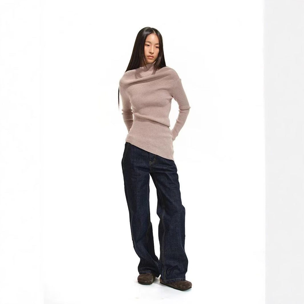 Soft Elastic Texture Multiple Wear Machete Sweaters