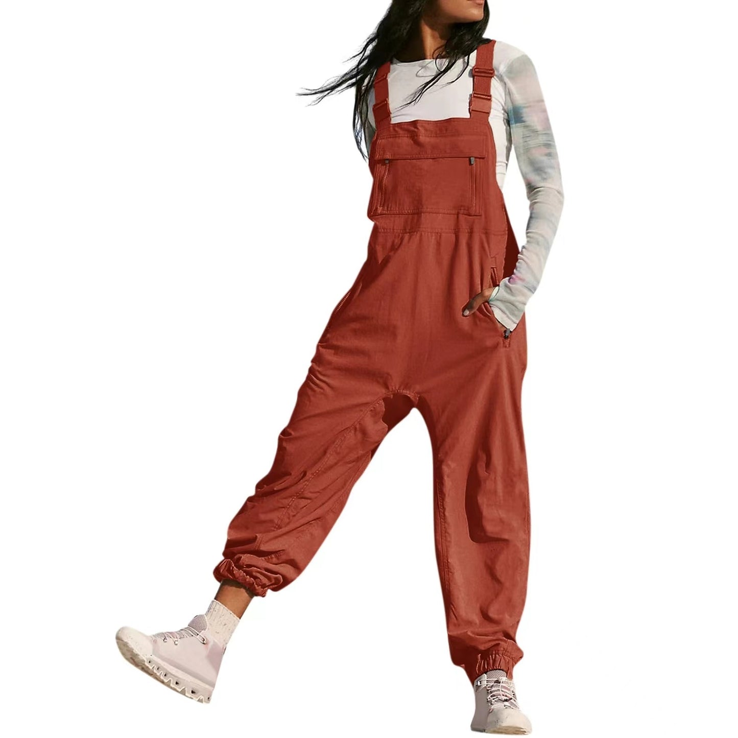 Women's Stylish Working Bib Fashion Leisure Jumpsuits