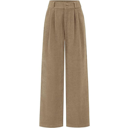 Women's Waist Wide Leg Business Casual Straight Pants