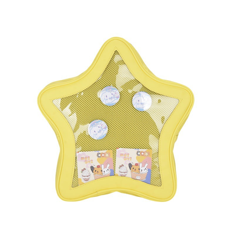 Women's Style Cartoon Trendy Design Five-pointed Star Middle School Students' Schoolbags