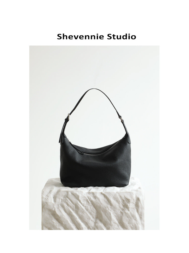 Women's Fashion Simple Son Mother Lychee Pattern Armpit Bags