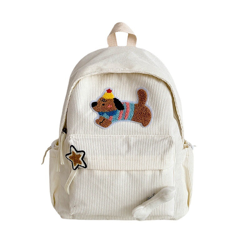 Korean Style Cute Cartoon Puppy Large Backpacks