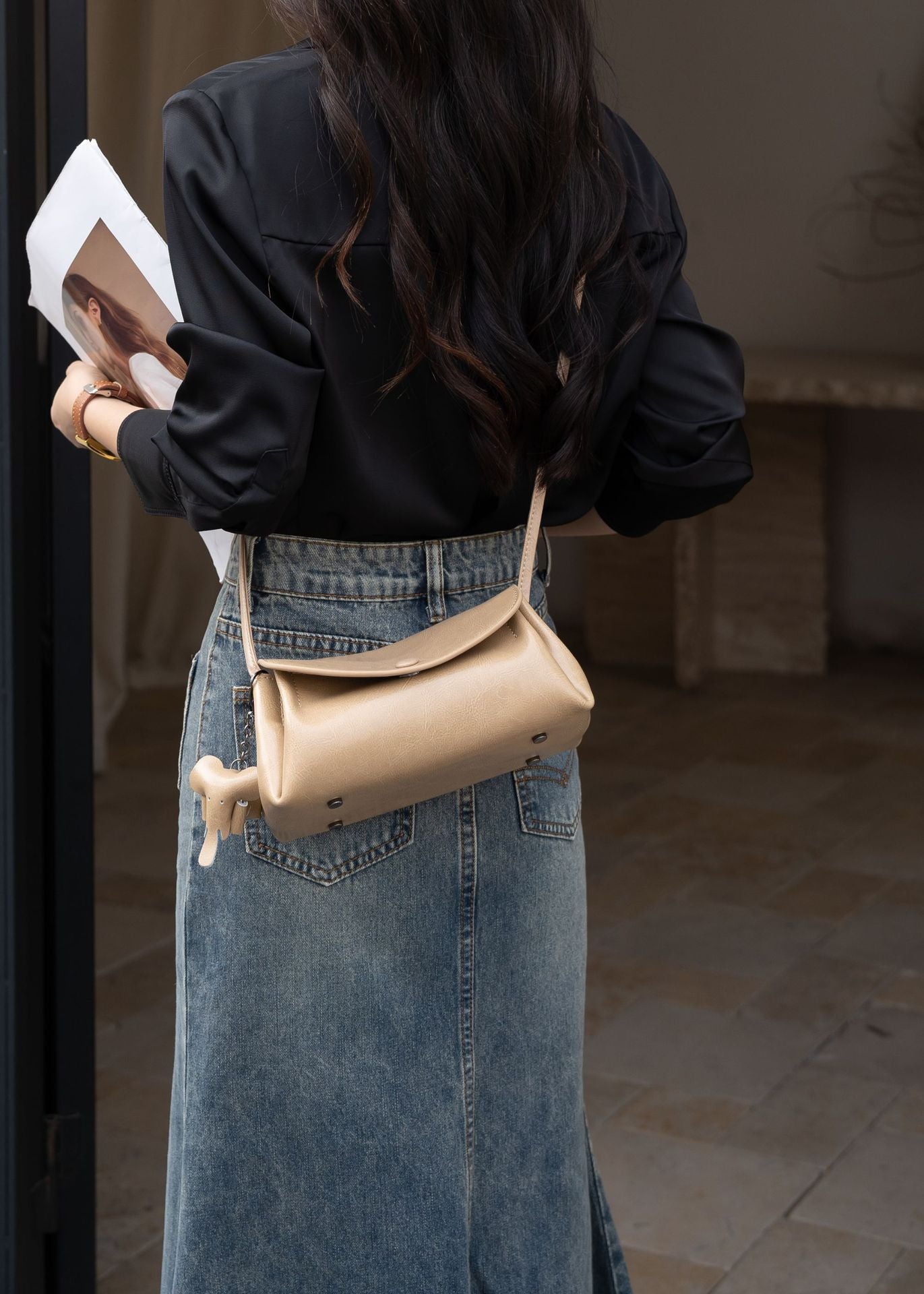 Women's Leather Fashionable Cowhide High-grade Oil Crossbody Bags