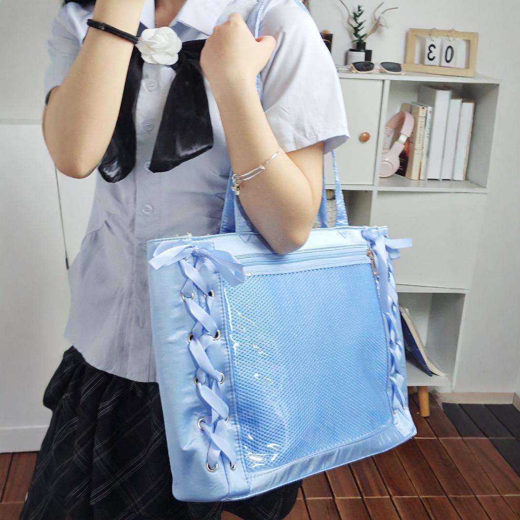 Cartoon Large Capacity Female Sweet Fashion Transparent Shoulder Bags