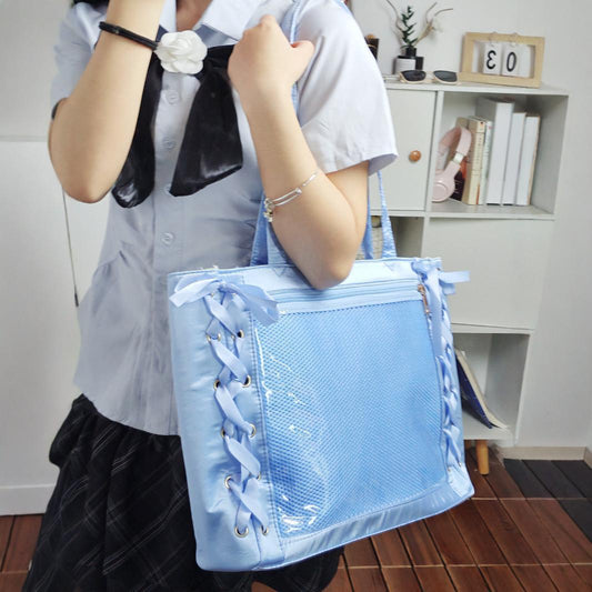 Cartoon Large Capacity Female Sweet Fashion Transparent Shoulder Bags