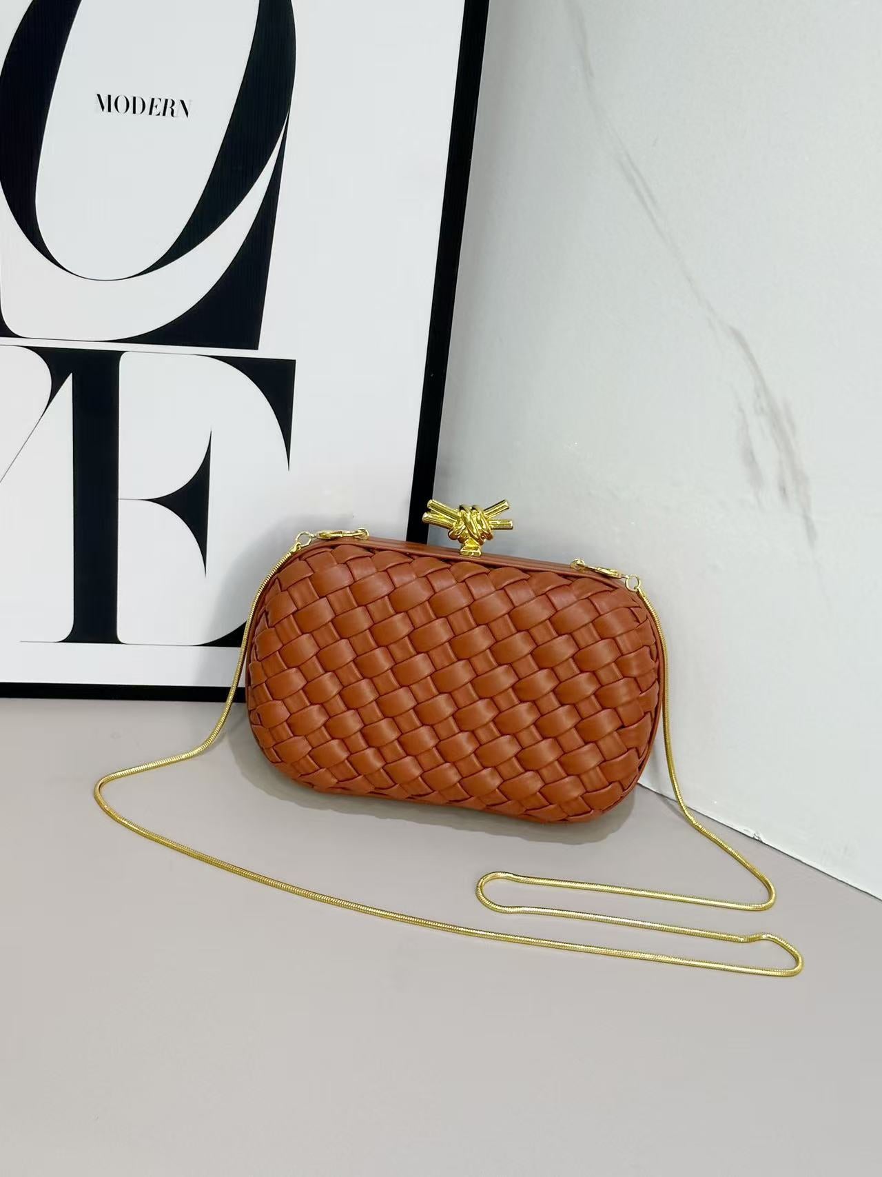 Dinner Woven Box Clutch Layer Leather Original Order Bags