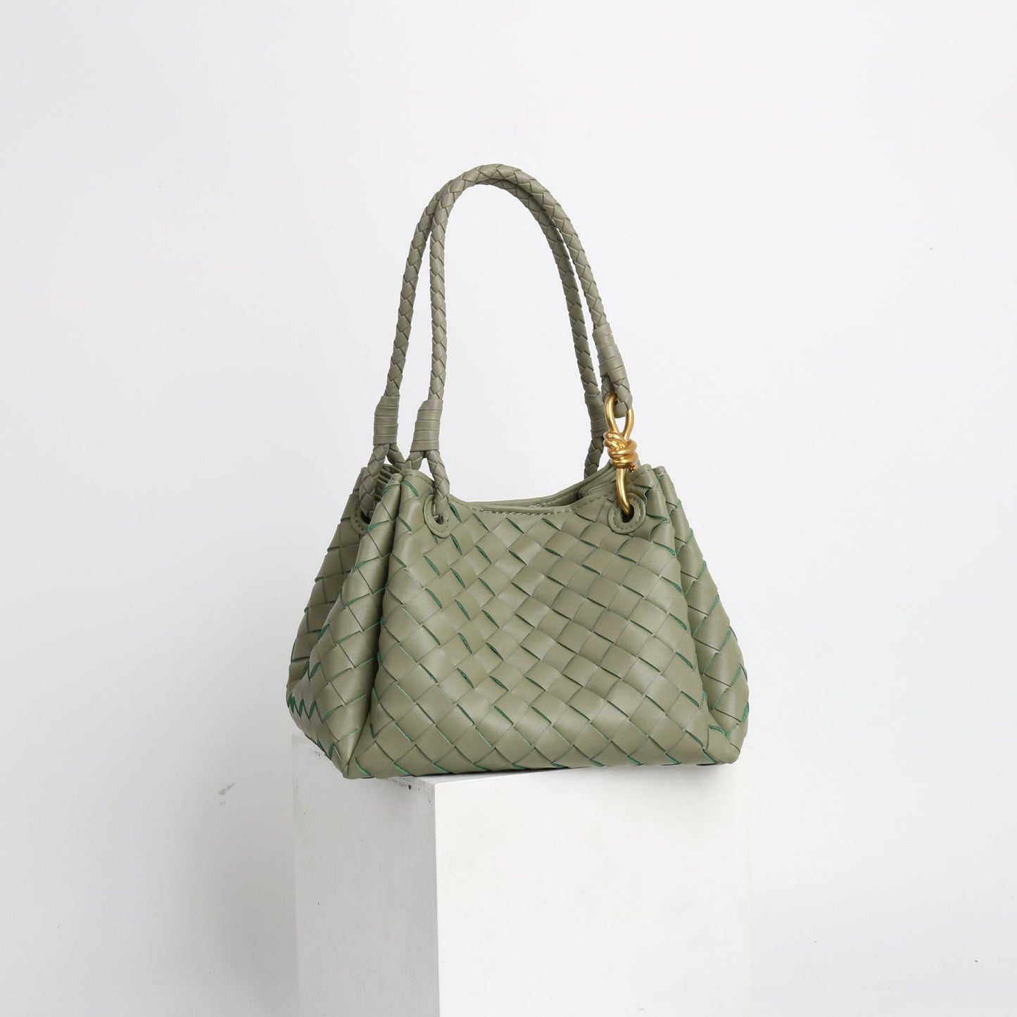 Cord Fastener Genuine Leather Woven Parachute Bags