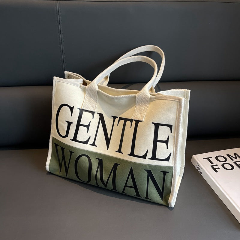 Graceful Thailand Mummy Canvas Letters Printed Shoulder Bags
