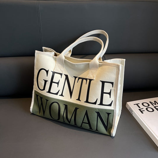 Graceful Thailand Mummy Canvas Letters Printed Shoulder Bags