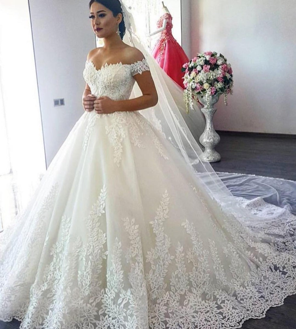 Lace Dress Main Large Trailing Summer Wedding Dresses