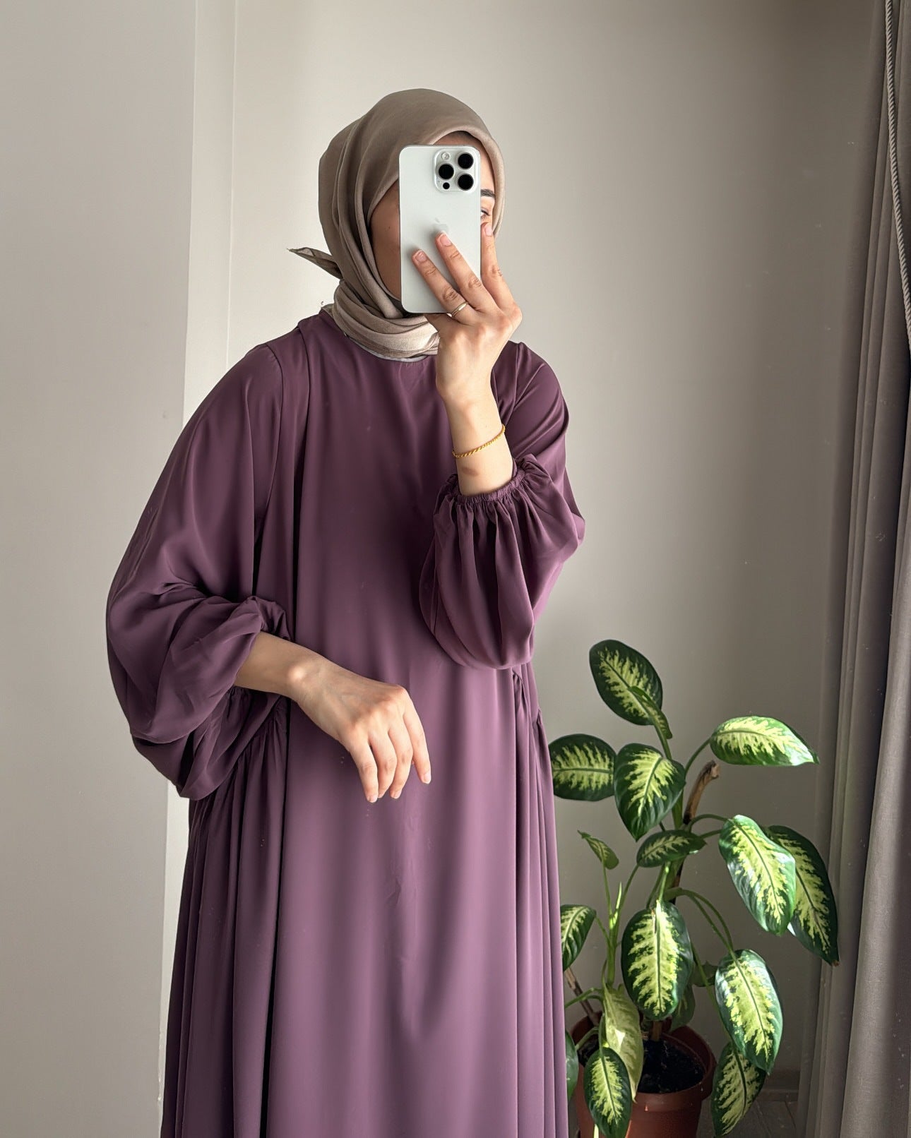 Women's Muslim Wear Solid Color Elegant Fashion Loose Dresses