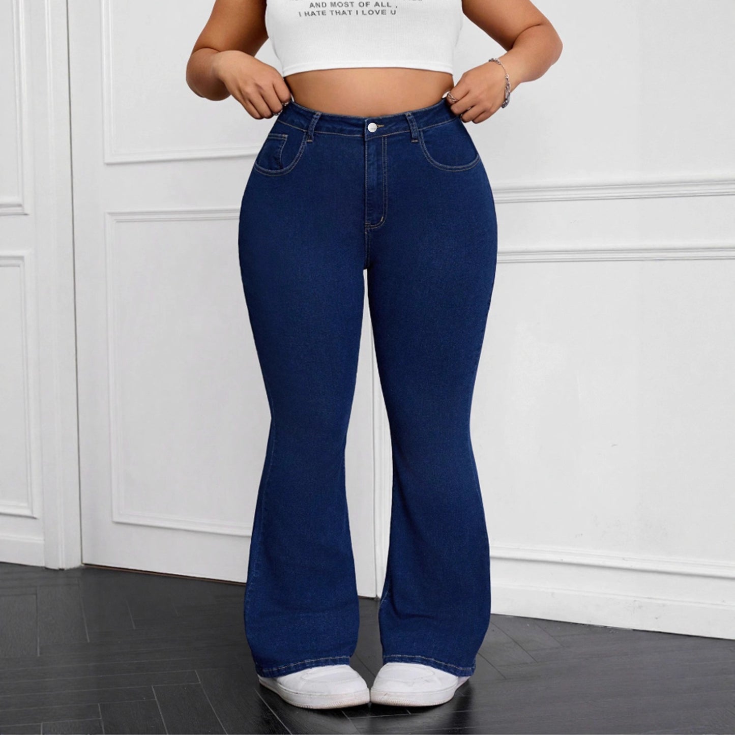 Stretch Flared Quality Casual Tall Slimming Pants
