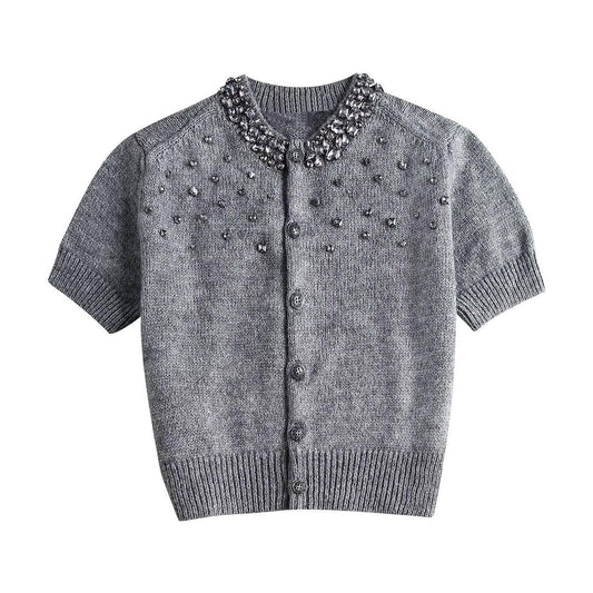 Women's Spring Fashionable Casual Jewelry Knitted Knitwear