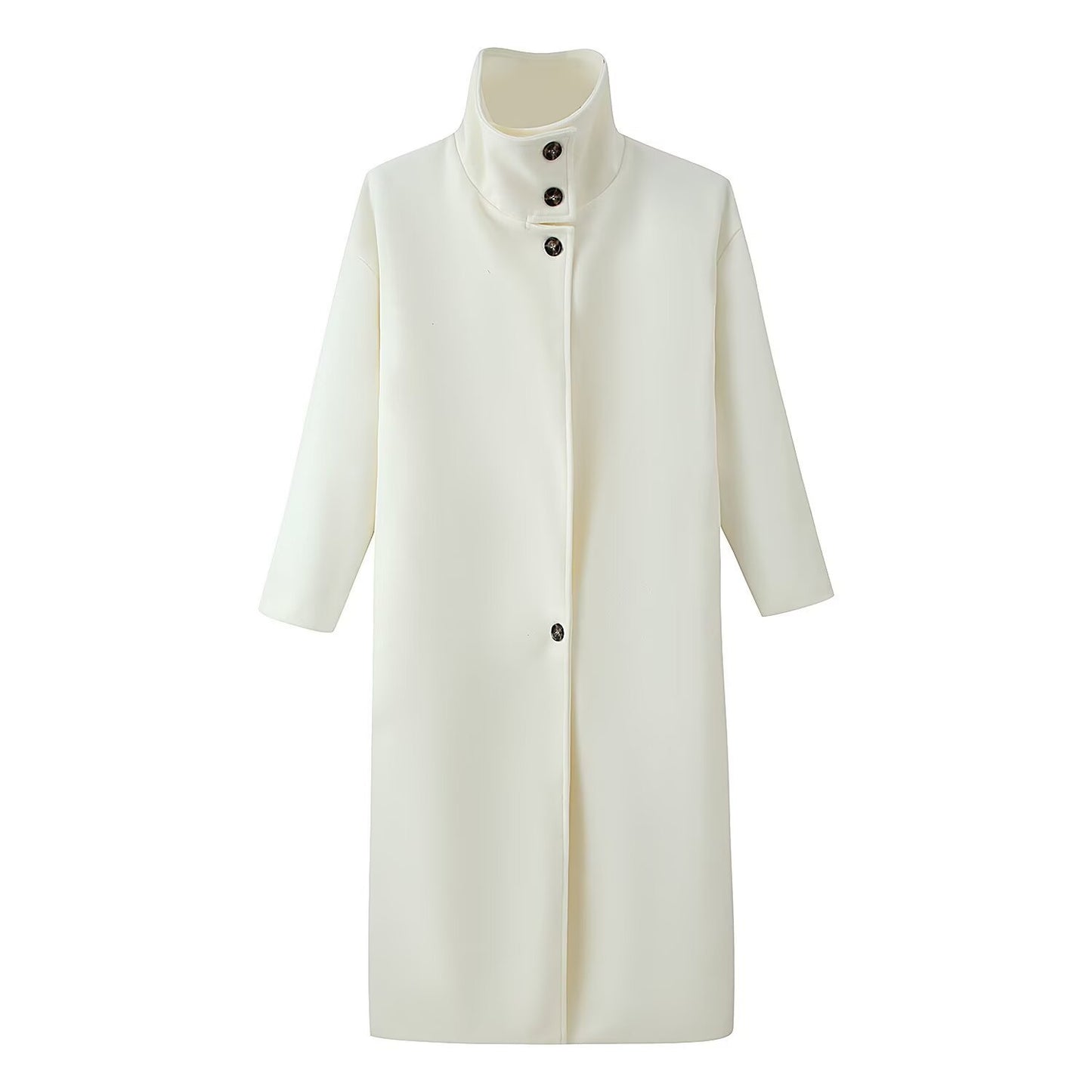 Women's Fashion Casual Stand Collar Lengthened Loose Coats