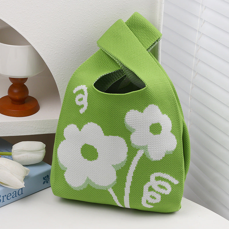 Women's Super Fashionable With Hand Gift Daily Knitted Artistic Bags