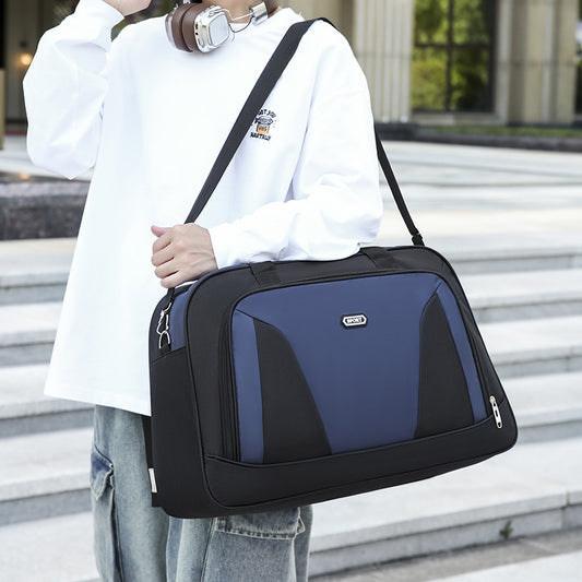 Short-distance Large Capacity Color Contrast Patchwork Travel Bags