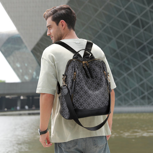 Chessboard Plaid Printed Checked Summer Leisure Backpacks