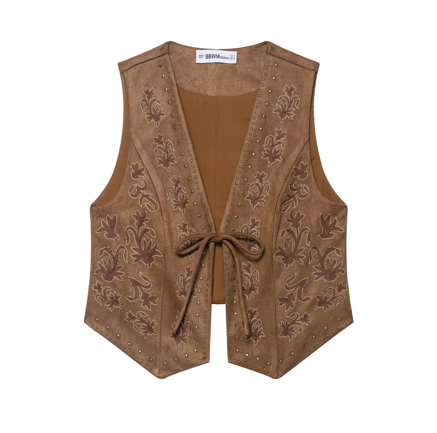 Women's Autumn Embroidered Waistcoat Ethnic Style Beaded Vests