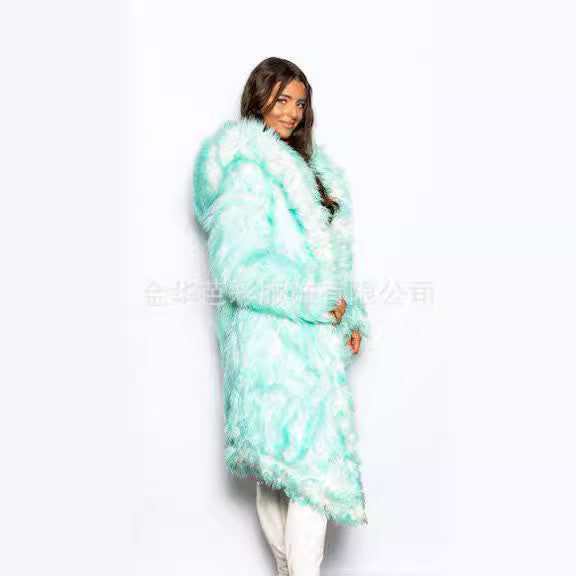 Carnival Party Festival Performance Fox Fur Coats