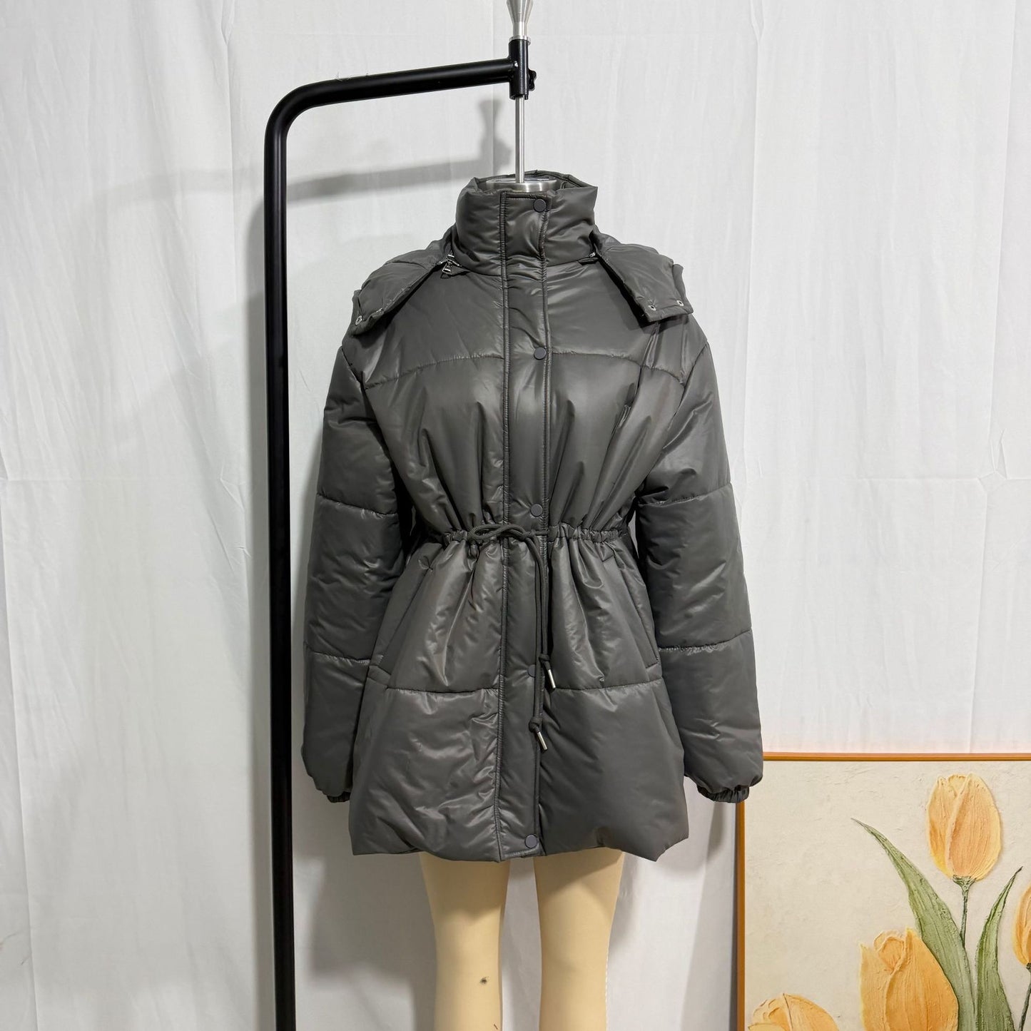 Women's Classic Fashion Casual Drawstring Long-sleeved Coats