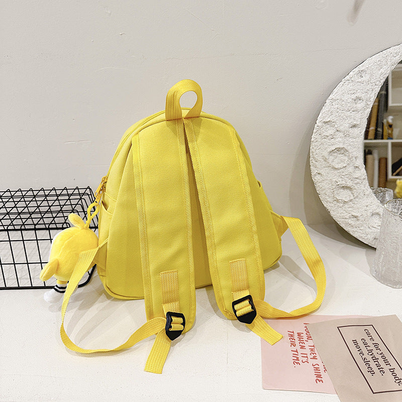 Cartoon Cute Canvas Female Egg Puff Backpacks