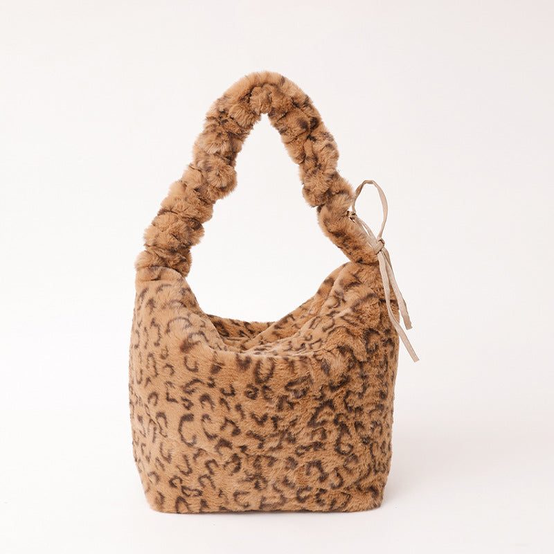 Women's Fur Vintage Leopard Print Street Trendy Crossbody Bags