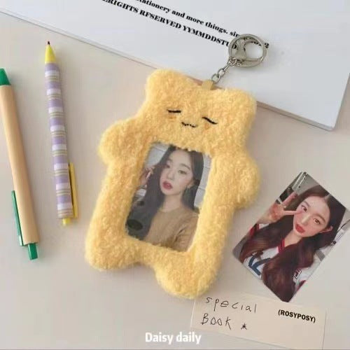 Cute Plush Mini Truck Bus Display Protective Cover Card Holder