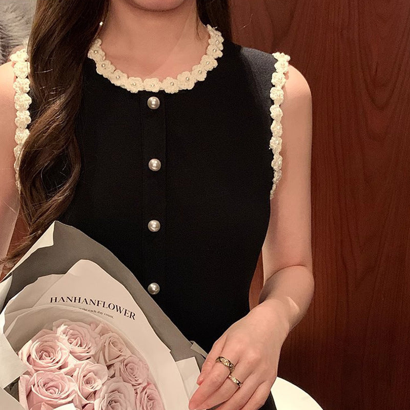 Pocket Suspender Dress Round Neck Sleeveless Dresses