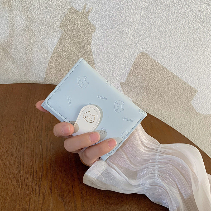 Women's Trendy High-grade Short Folding Clutch Ladies Wallets