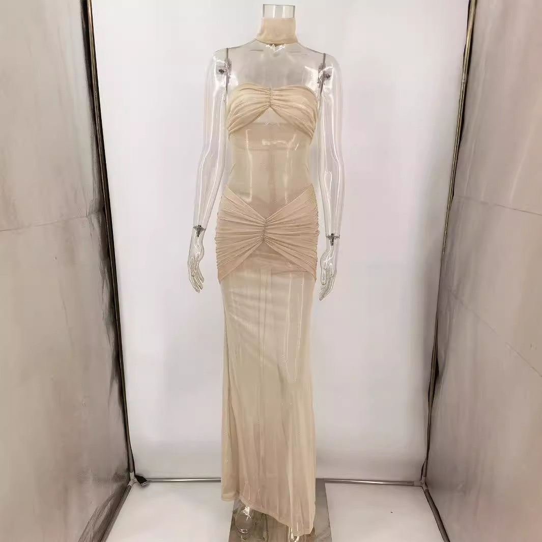 Women's Sexy Mesh Sequins Dress Nightclub Dresses