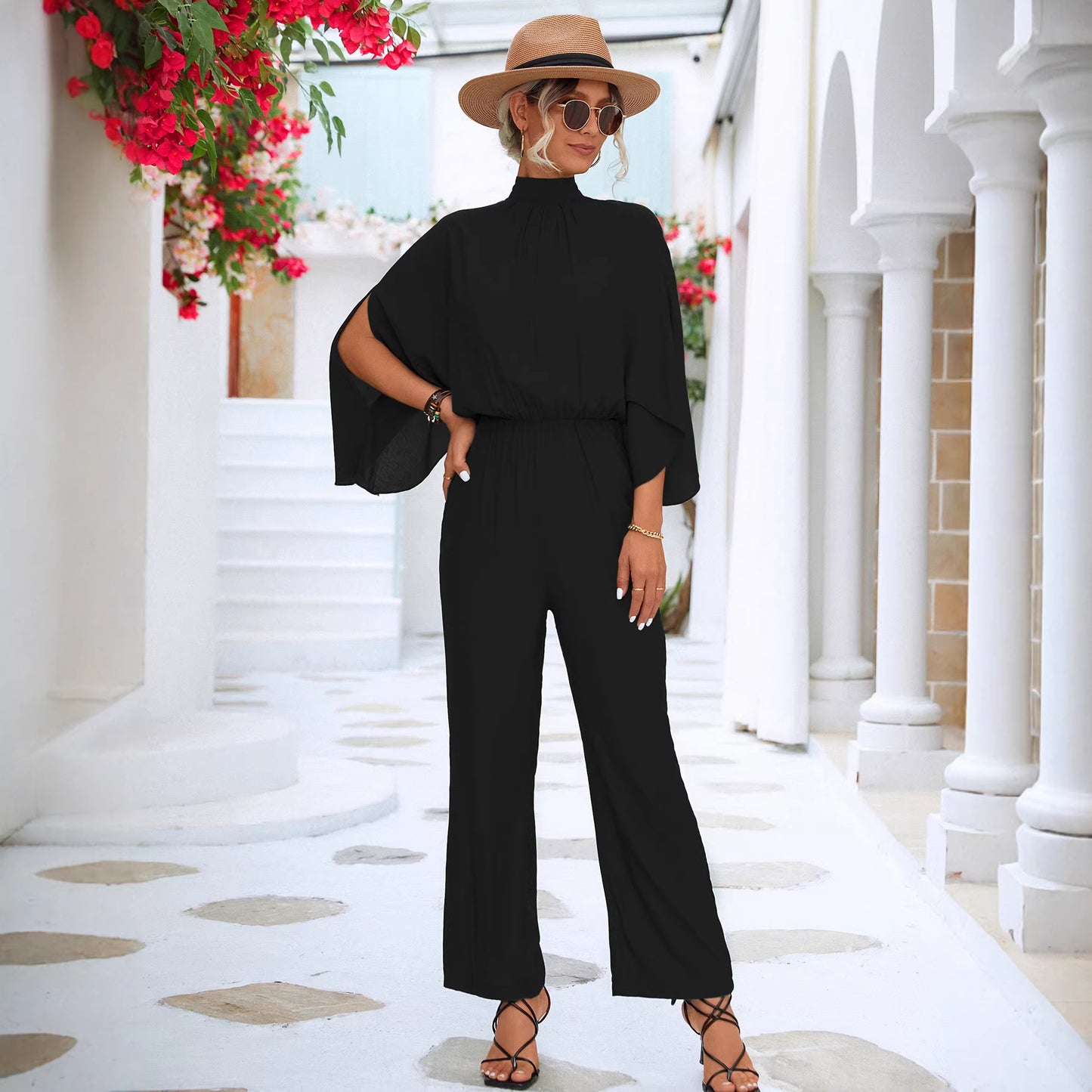 Graceful Classy Popular Women's Stand Collar Women's Jumpsuit/clothing
