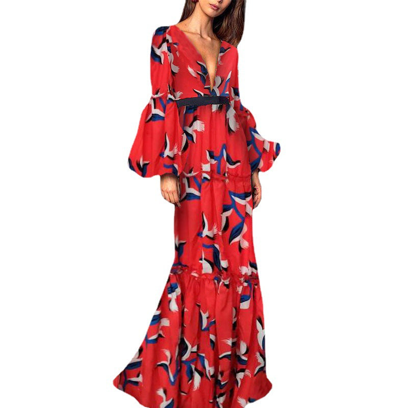 Unique Bohemian Printing Maxi Dress Sexy Dresses