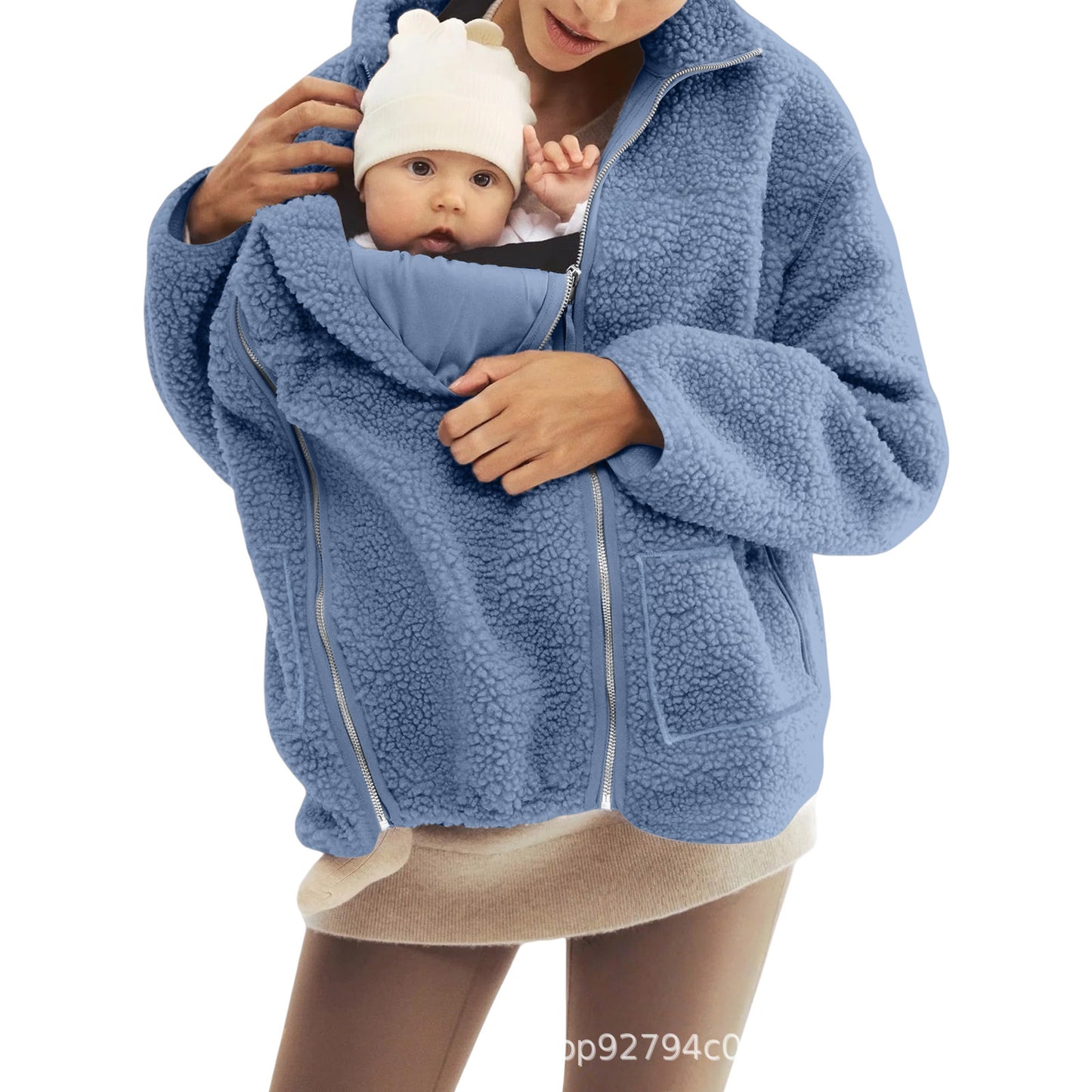 Loose Kangaroo One-piece Solid Color Idle Style Coats