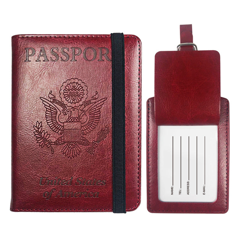 Pattern Voltage Transformer Leather Strap Passport Protection Usd Id Package