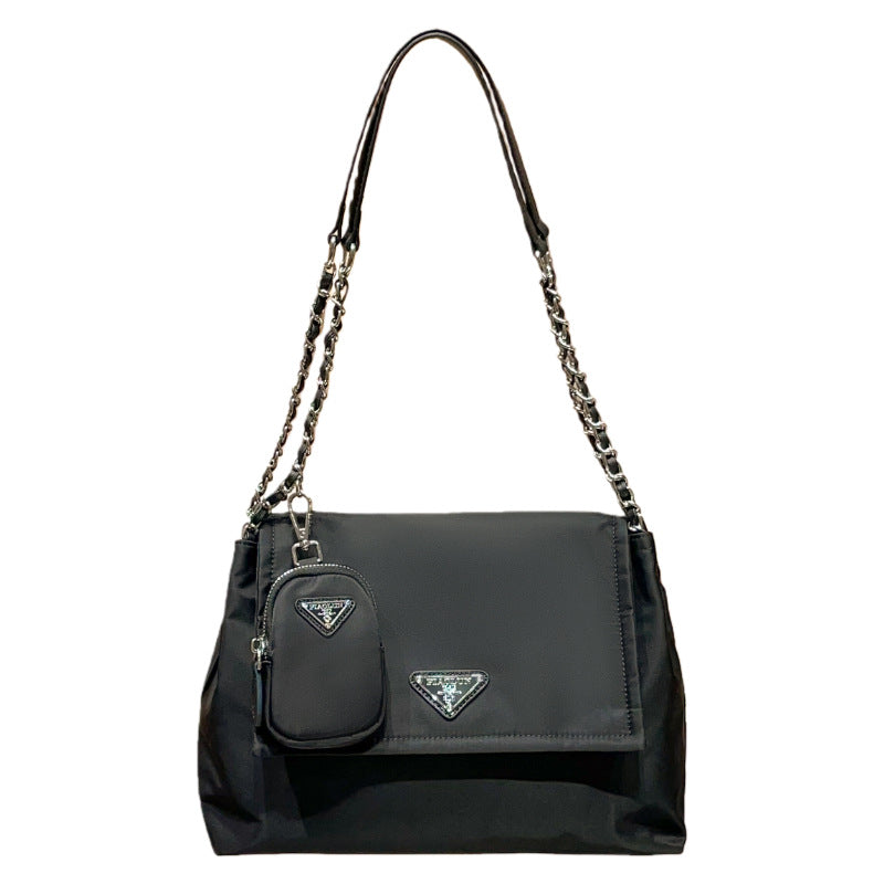 Women's High Quality Unisex Genuine Leather Nylon Crossbody Bags