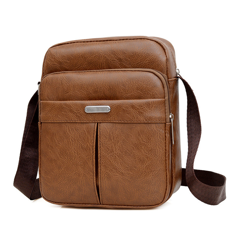 Men's Korean High-grade Leather Fashion Big Men's Shoulder Bags
