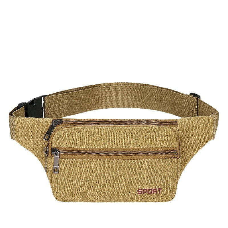 Men's Versatile Popular Retro Canvas Unisex Men's Waist Packs