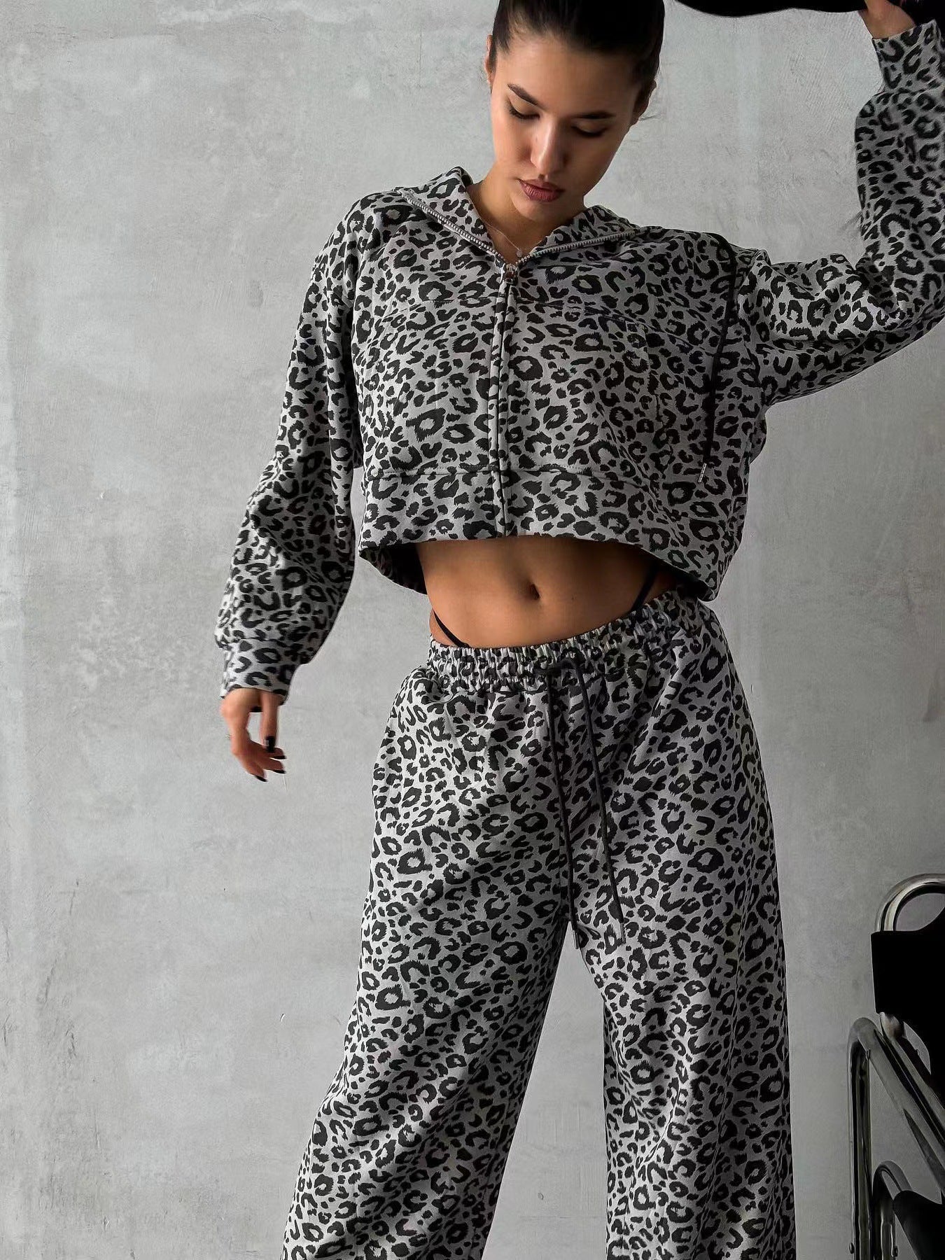 Women's Hooded Set High-grade Summer Low Waist Loose Suits