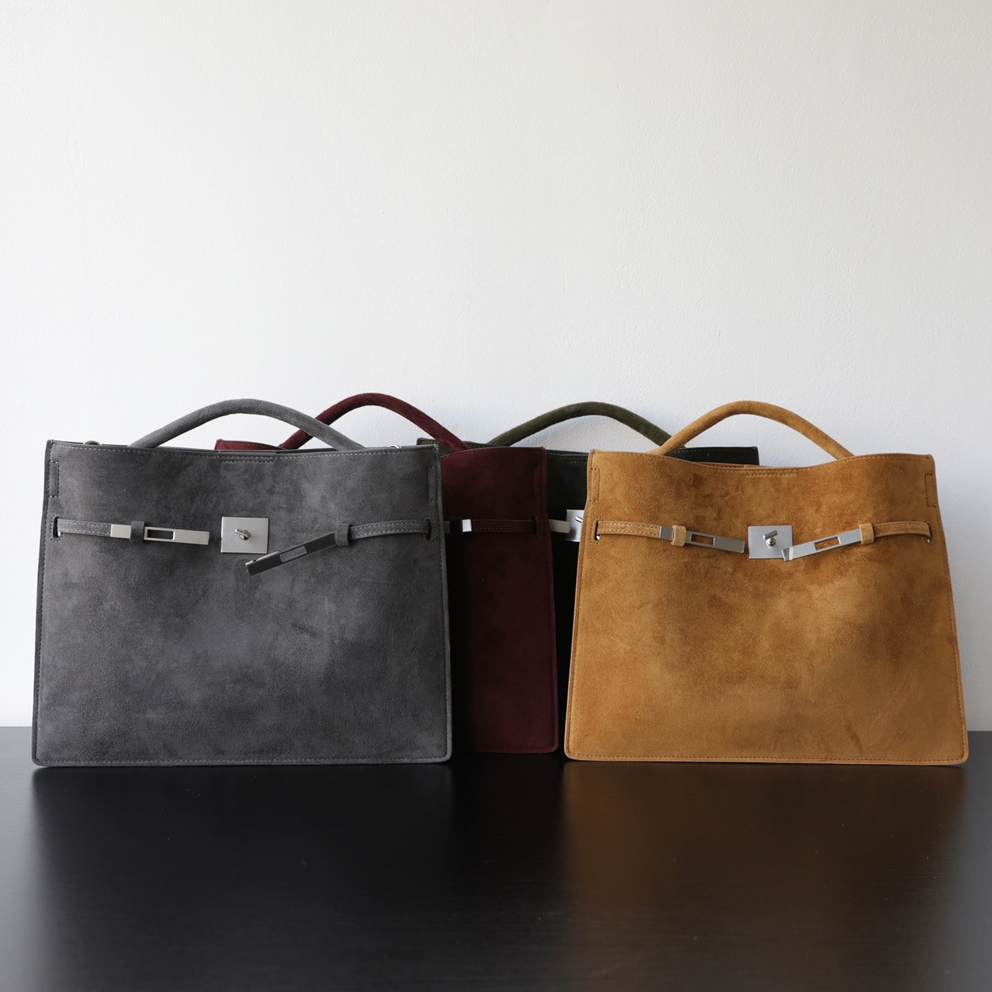 Interest Light Luxury Vintage Suede Kelly High Handbags