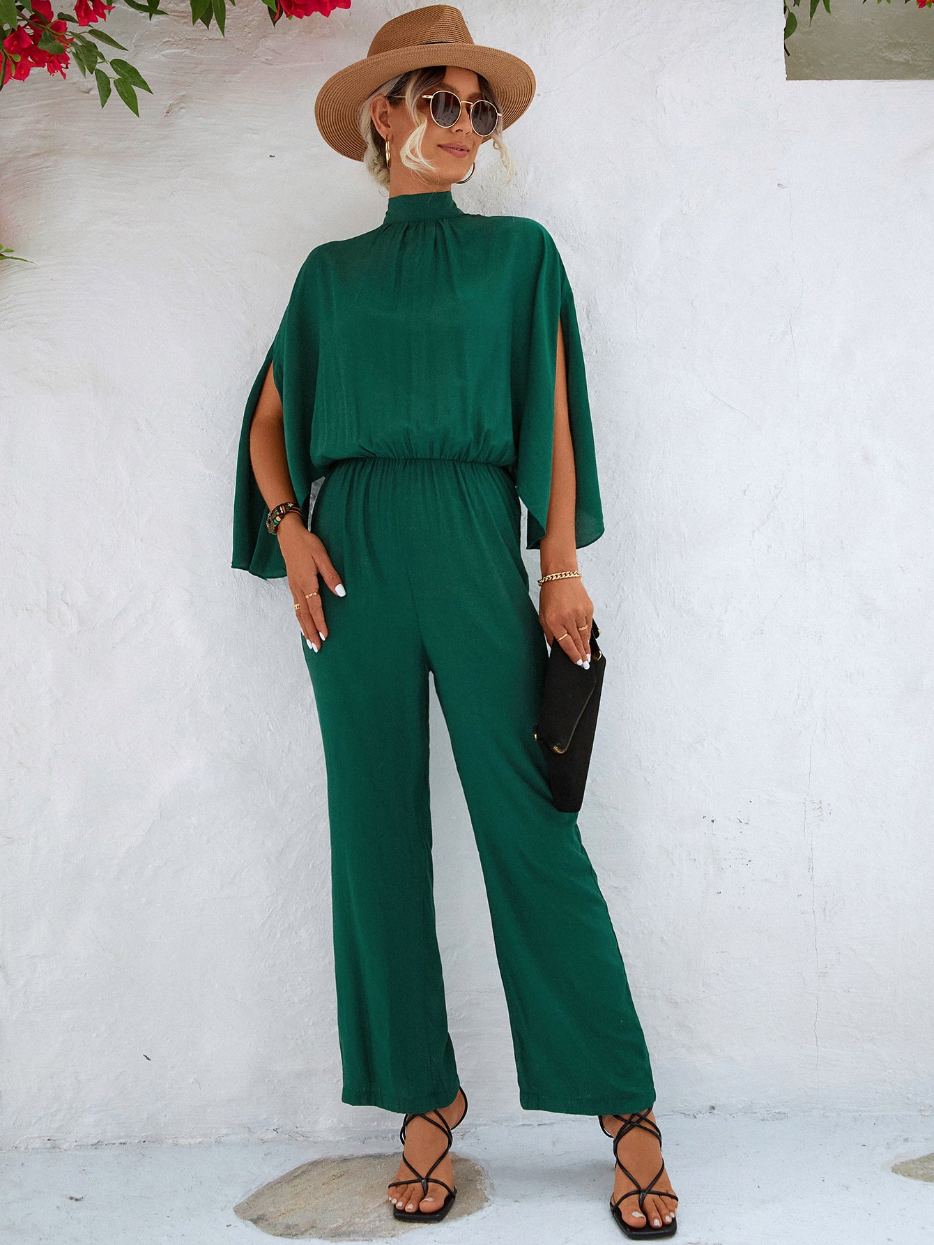 Graceful Classy Popular Women's Stand Collar Women's Jumpsuit/clothing