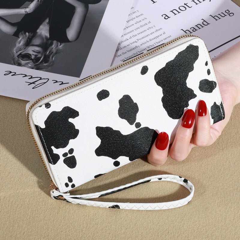 Women's Fashion Cows Pattern Long Large Capacity Ladies Wallets