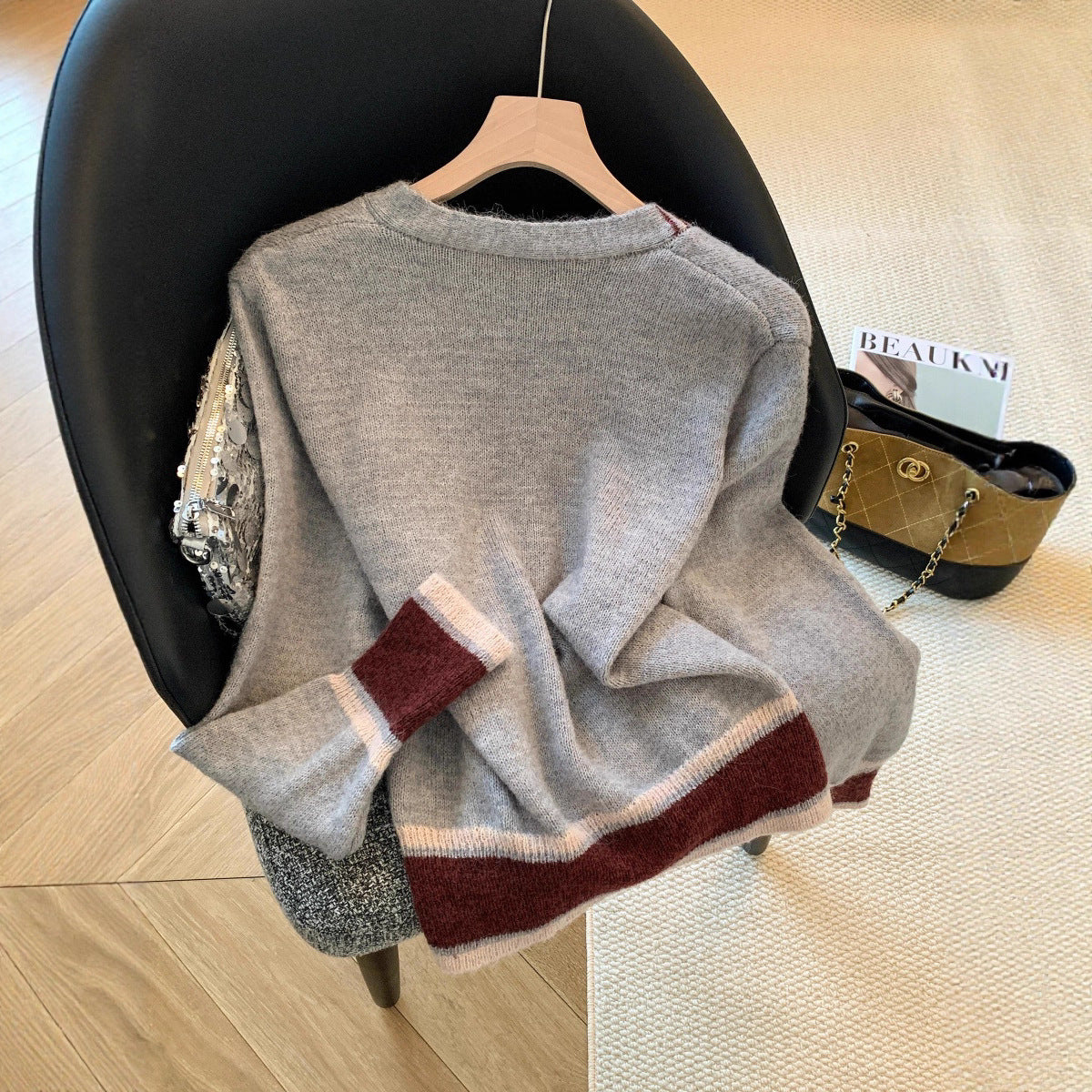 Soft Glutinous Knitted Slim Fit Slimming Sweaters