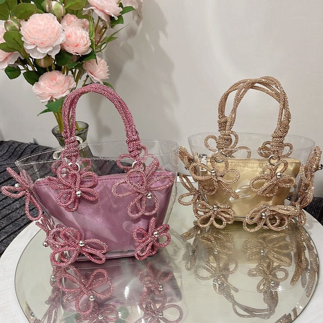 Women's French Style Fairy Super Flash Rhinestone Bags