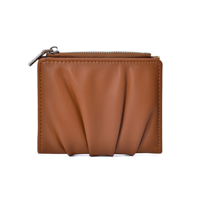 Style Pleated Simple Mini Multiple Slots Ladies Wallets