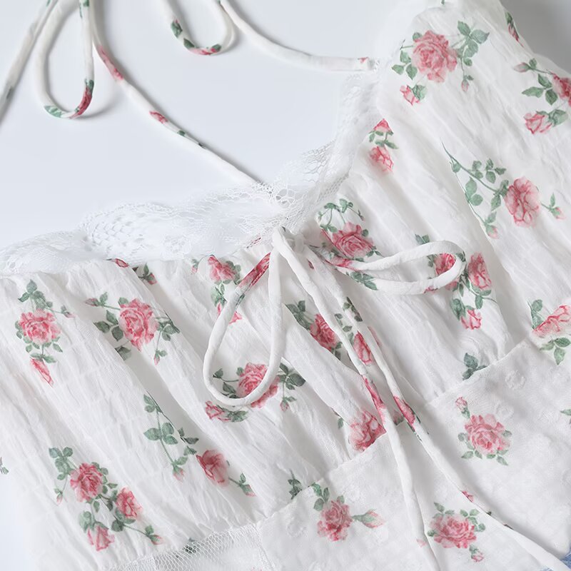 Women's Source Floral Lace Halter Dress Dresses