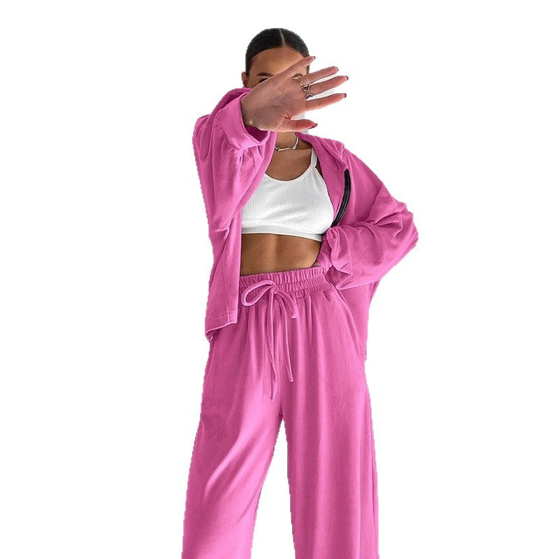 Unique Women's Hooded Sweatshirt Two-piece Winter Fashion Casual Suit