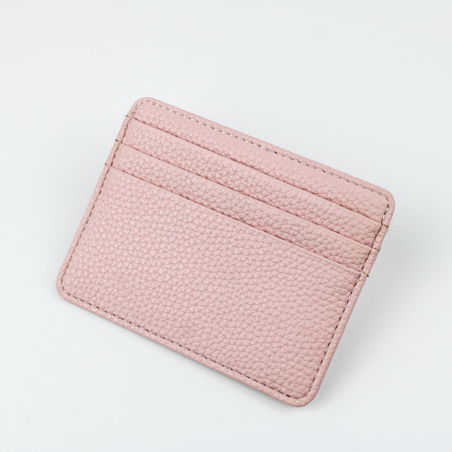 Simple Leather Cutting Ferrule Lychee Pattern Creative Change Large Card Holder
