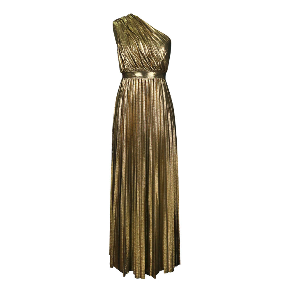 Women's Large Backless Dress Swing Pleated For Dresses